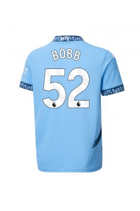 Manchester City Oscar Bobb #52 Jalkapallovaatteet Kotipaita 2024-25 Lyhythihainen